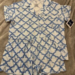NWT Roller Rabbit x Target Geo Trellis Short PJ Set - M